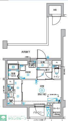 DIPS西新井(1K/1階)の間取り写真