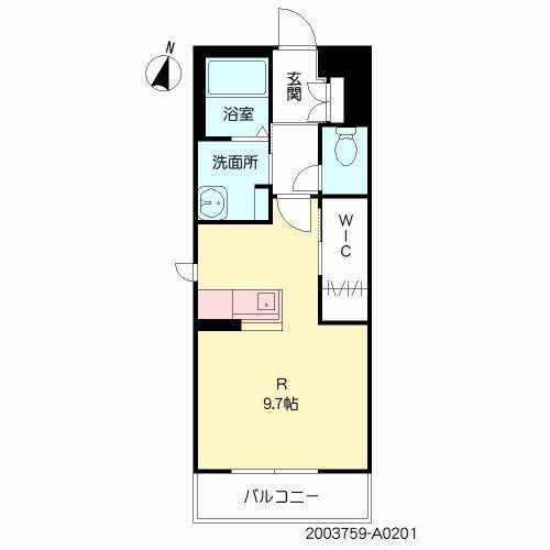グランリジエール(ワンルーム/2階)の間取り写真