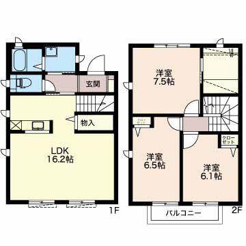 MASTTOWN安曇野(3LDK/1階)の間取り写真