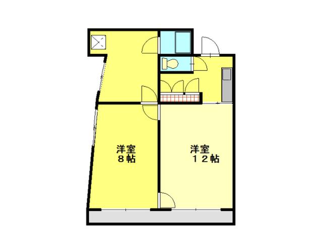 大成アパート(2K/2階)の間取り写真