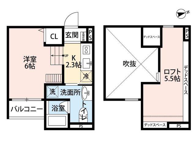 PROGRACE林寺(ワンルーム/2階)の間取り写真