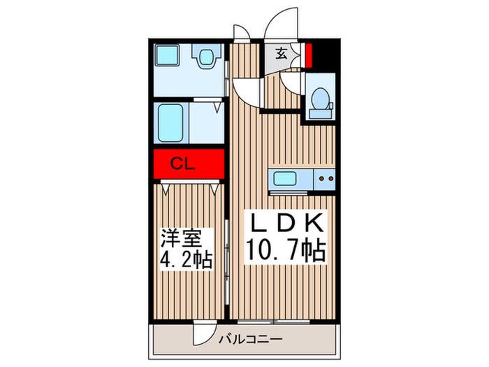 グランメゾンコスモ(1LDK/2階)の間取り写真