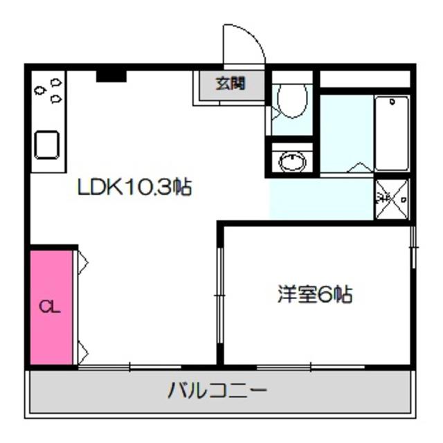 相原マンション(1LDK/5階)の間取り写真