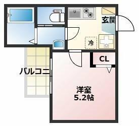リアル綱島パークテラスA棟(1K/1階)の間取り写真