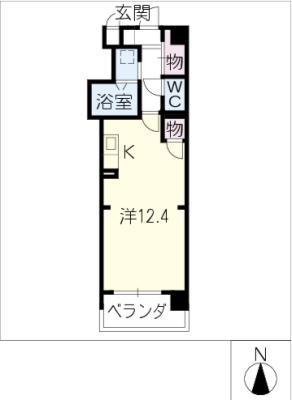 シティヴィラ中浜田(ワンルーム/6階)の間取り写真