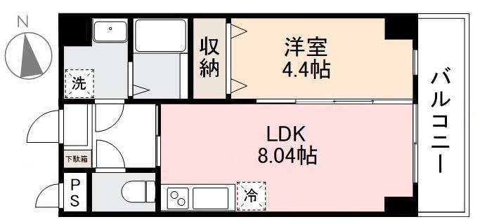 GRAND FOREST(1LDK/7階)の間取り写真