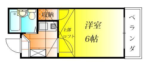 HOLY CITYII(1K/2階)の間取り写真