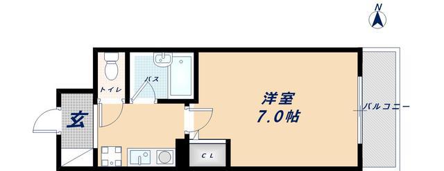 エスリード本町(1K/6階)の間取り写真