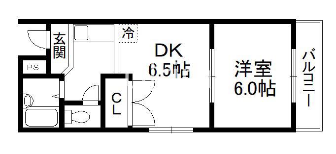 TIFFANY HEIGHTS(1DK/3階)の間取り写真