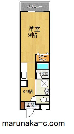 パークライフ(1K/3階)の間取り写真