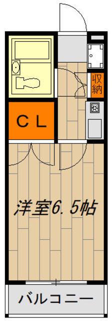 パークヒルズ(1K/2階)の間取り写真