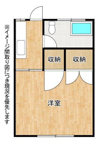 加久アパート(1K/1階)の間取り写真