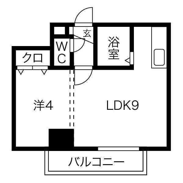 MAISON KAMUY KITAMARUYAMA(1LDK/6階)の間取り写真