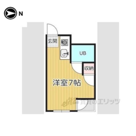 京都33GENDOU(ワンルーム/4階)の間取り写真