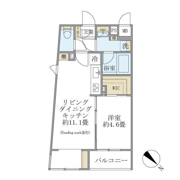 コンポジット大井町ヒルトップ(1LDK/2階)の間取り写真