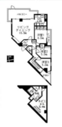 NS21やごと(3SLDK/1階)の間取り写真