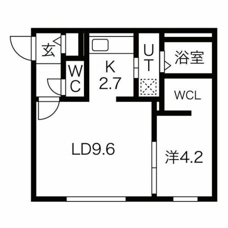 ALLOGGIO MITE (1LDK/3階)の間取り写真