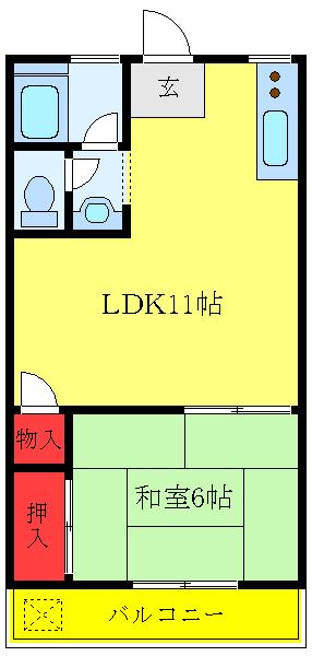 メゾン フタヤ(1LDK/2階)の間取り写真