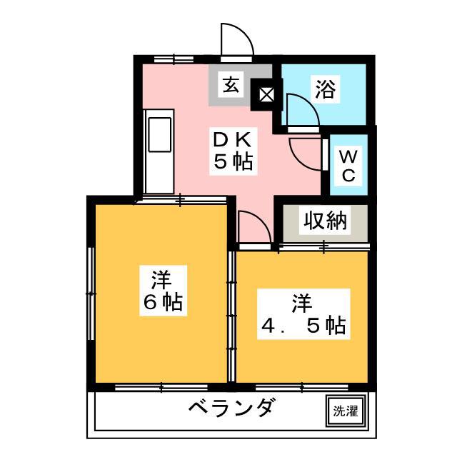 メゾンドールヨコオ(2DK/3階)の間取り写真