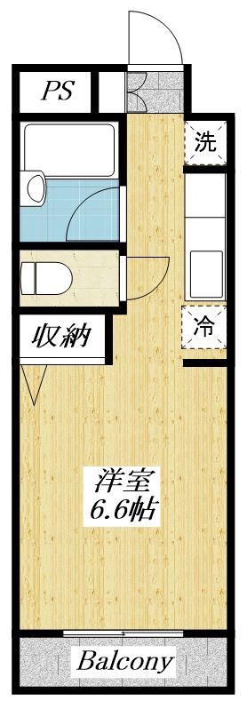 リビエール高幡(1K/2階)の間取り写真