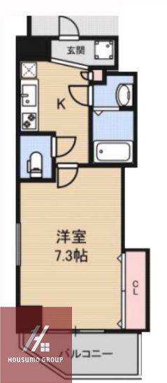 ラグゼ都島北II(1K/2階)の間取り写真