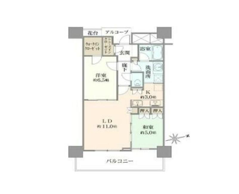 ブリリアタワー品川シーサイド(2LDK/20階)の間取り写真