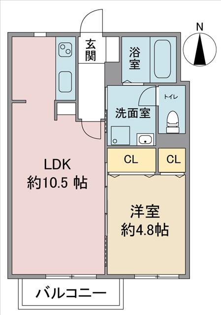 ベルコリーヌ(1LDK/2階)の間取り写真