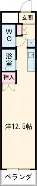 エリートハイツ伊賀(ワンルーム/3階)の間取り写真