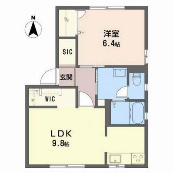 WIND35(1LDK/1階)の間取り写真