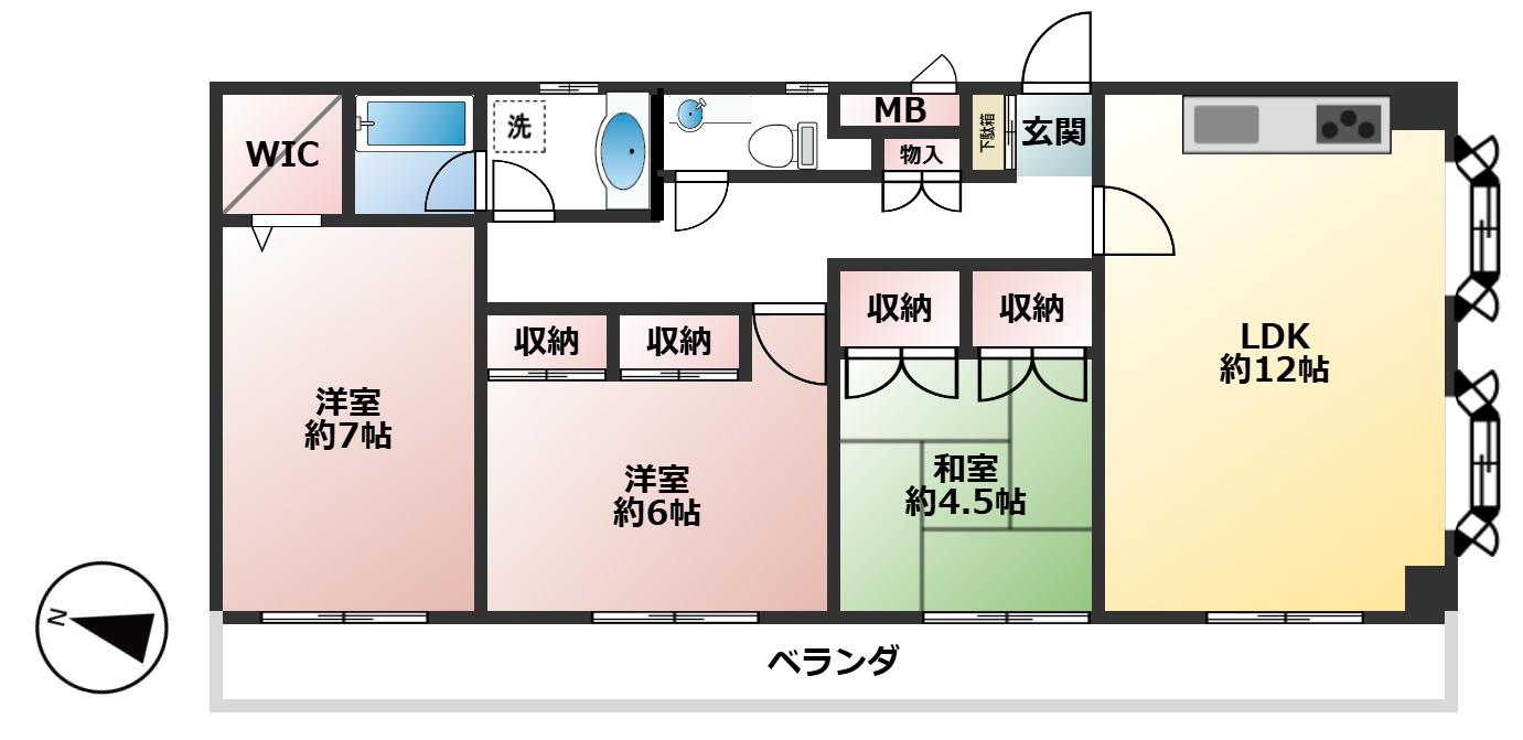 メゾンフォレスト(3LDK/3階)の間取り写真