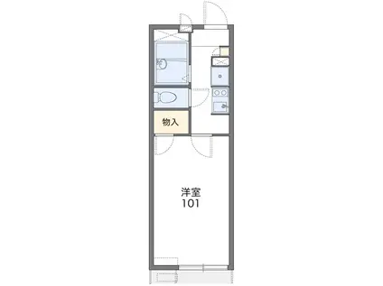 レオパレス感謝(1K/2階)の間取り写真