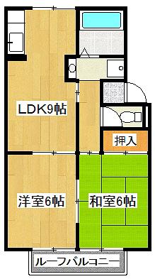 メゾン池田(2LDK/1階)の間取り写真