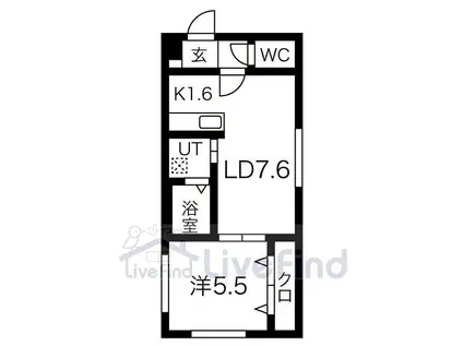 プルチーノ(1LDK/4階)の間取り写真
