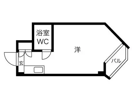 柊五番館(ワンルーム/2階)の間取り写真