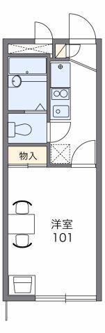 レオパレスフレッシュIV(1K/1階)の間取り写真