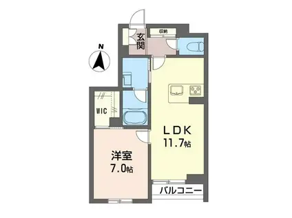 シエルエトワール(1LDK/2階)の間取り写真