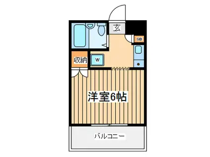 コートフジミ(ワンルーム/2階)の間取り写真