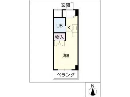 I・T・O八事(ワンルーム/4階)の間取り写真