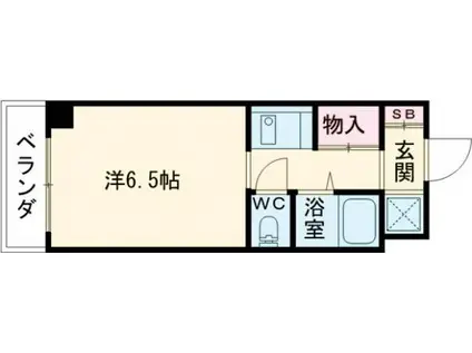 ラフィーネ枚方(1K/1階)の間取り写真