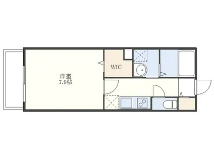 エトワール植松(1K/1階)の間取り写真