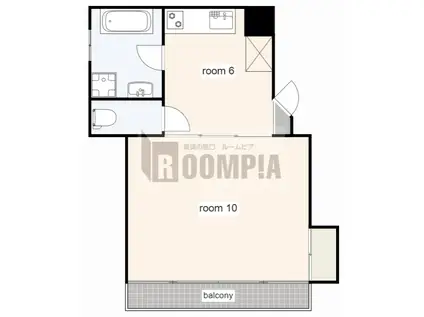 和田ビル(1DK/2階)の間取り写真