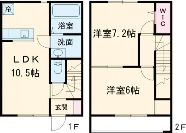 PLAISIR(2LDK/1階)の間取り写真