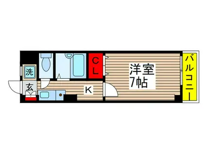 マキビル王子台(1K/5階)の間取り写真