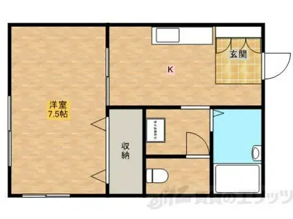 ハイツ芙蓉(1K/2階)の間取り写真