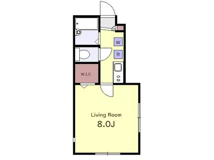サントピア千早(1K/1階)の間取り写真