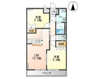 ENSUITE PLUS(2LDK/2階)の間取り写真