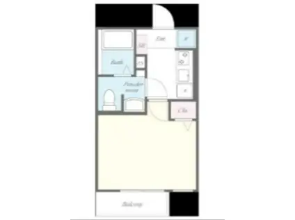 ベラフォレスタ上野毛(1K/1階)の間取り写真