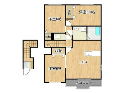 サンセールウエストII(3LDK/2階)の間取り写真