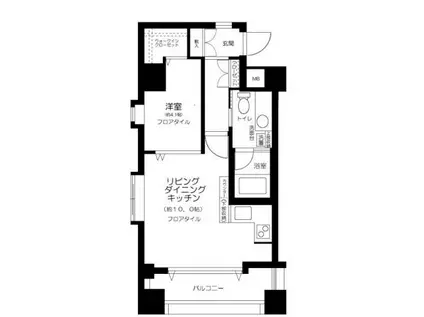 VERTVILLAGE芝公園(1LDK/2階)の間取り写真