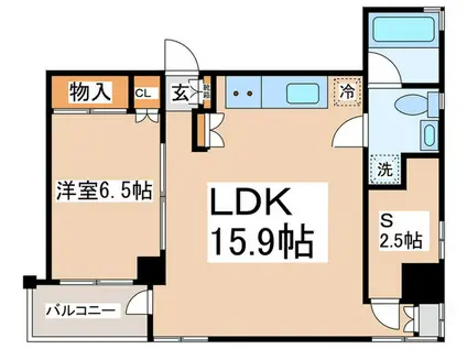 グリーンボックスV(1SLDK/3階)の間取り写真
